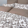 Cotton Duvet Cover Arbour Taupe Set Q