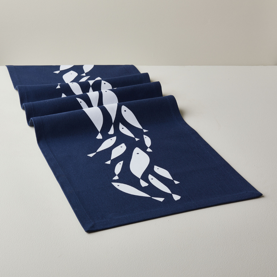 Table Runner School Fish