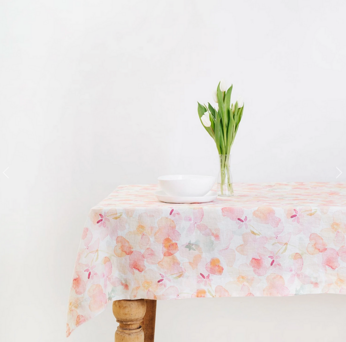  Kootenai Moon Home Linen Tales Linen Table Cloth Floral