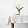 Kootenai Moon Home Linen Tales Linen Table Cloth White 